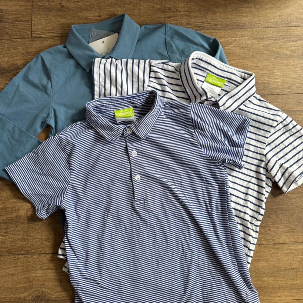 Little Boy Golf Polo Shirt Lot EUC Classic Whimsy and Shrimp and Grits
